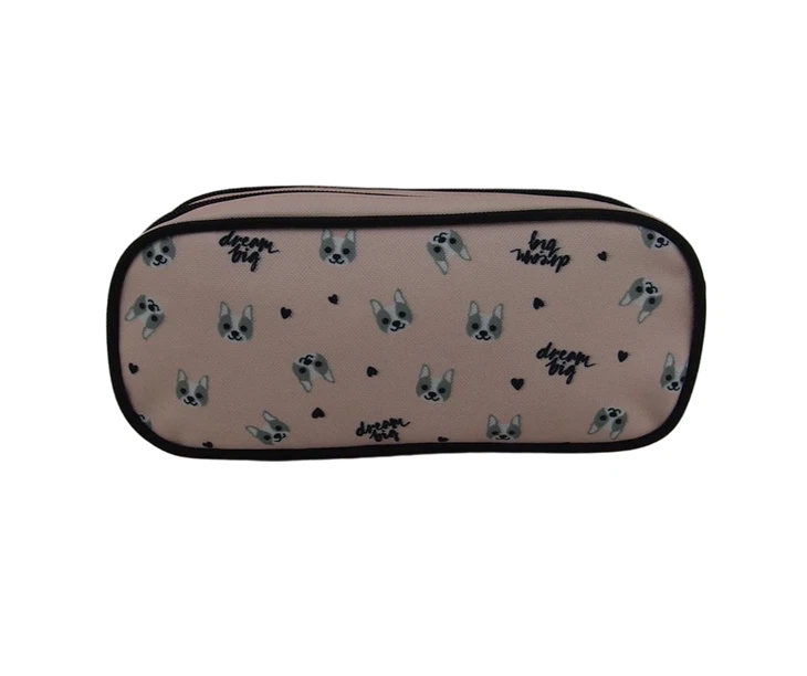 JDM100--Adorable Frenchie - Printed Pencil Case With 