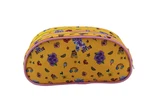 JDM99--Double - Zippered Yellow Cosmetic Bag With Adorable Pattern Prints