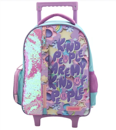 Purple Bead Trolley Backpack